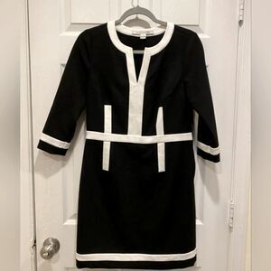 Diane von Furstenberg Dress, Women's sz 4, black & white.